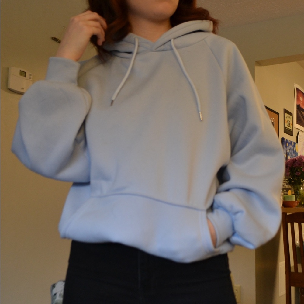 Pale blue oversized hoodie size M